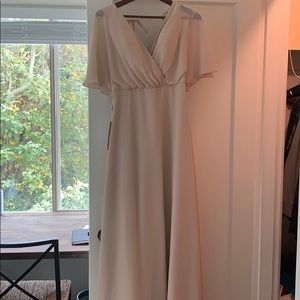 A-Line Floor-Length Chiffon bridesmaid Dress